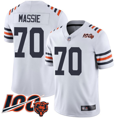 Chicago Bears Limited White Men Bobby Massie Jersey NFL Football #70 100th Season->chicago bears->NFL Jersey